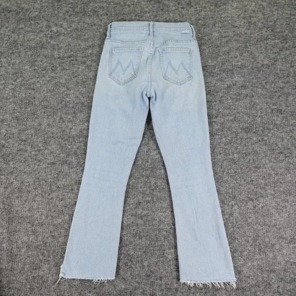 MOTHER The Insider Crop Step Fray Jeans Womens 25 Blue Denim Hold My Hand - Picture 2 of 16